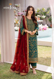 DHANK RANG BY ASIM JOFA AJCF-11 EMBROIDERED CHIFFON 3 PCS READY TO WEAR