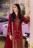 DHANK RANG BY ASIM JOFA AJCF-28 EMBROIDERED BOSKI SLIK 3 PCS READY TO WEAR