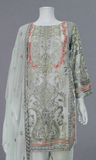 EF-22 SHEHNAI BY EHSAAS 3 PC READY TO WEAR CHIFFON GHARARA SUIT