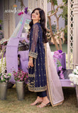 DHANK RANG BY ASIM JOFA AJCF-09 EMBROIDERED CHIFFON 3 PCS READY TO WEAR