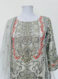 EF-22 SHEHNAI BY EHSAAS 3 PC READY TO WEAR CHIFFON GHARARA SUIT