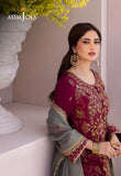 DHANK RANG BY ASIM JOFA AJCF-12 EMBROIDERED BOSKI SLIK 3 PCS READY TO WEAR