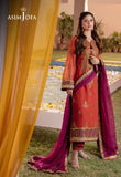 DHANK RANG BY ASIM JOFA AJCF-24 EMBROIDERED CHIFFON 3 PCS READY TO WEAR