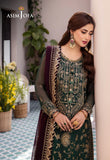 DHANK RANG BY ASIM JOFA AJCF-10 EMBROIDERED CHIFFON 3 PCS READY TO WEAR