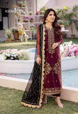 DHANK RANG BY ASIM JOFA AJCF-18 EMBROIDERED CHIFFON 3 PCS READY TO WEAR