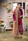 DHANK RANG BY ASIM JOFA AJCF-20 EMBROIDERED BOSKI SLIK 3 PCS READY TO WEAR