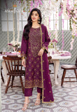 DHANK RANG BY ASIM JOFA AJCF-07 EMBROIDERED JUMBO SILK 3 PCS READY TO WEAR