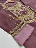 3 PC Ready To Wear Embroidered Chiffon