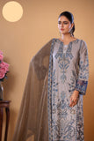 3 PC Ready To Wear Heeras Cambric Cotton Embroidered suit