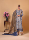 3 PC Ready To Wear Heeras Cambric Cotton Embroidered suit