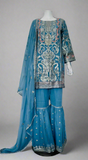 EF-19 SHEHNAI BY EHSAAS 3 PC READY TO WEAR CHIFFON GHARARA SUIT