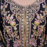 Chiffon ghararah embroidery all over