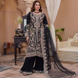 Chiffon gharara embroidered 